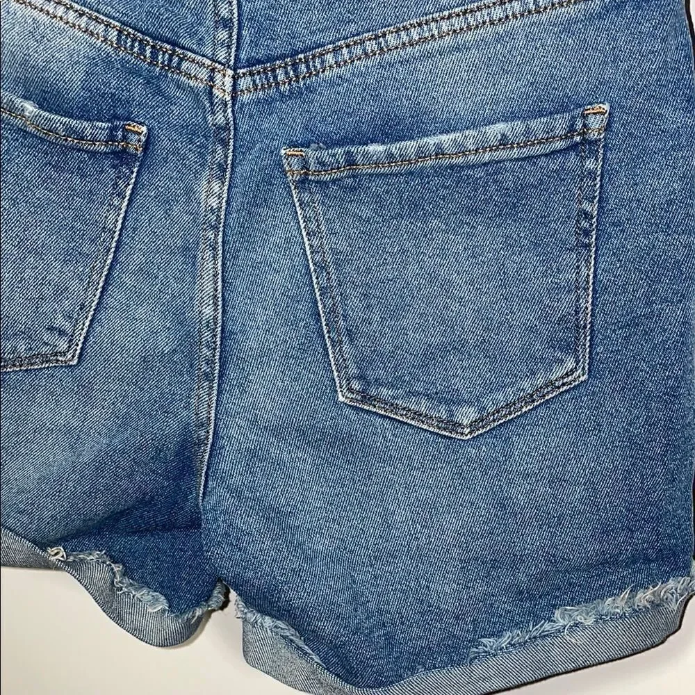 Arizona Jean Company Blue Distressed Jean Shorts - Picture 5 of 7